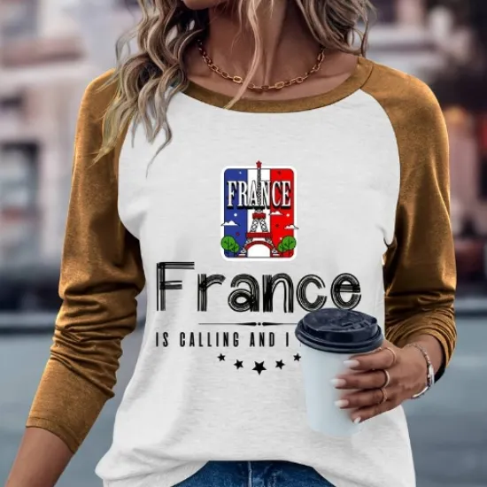Image de T-shirt femme  Paris et France