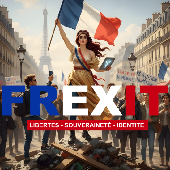 Image de Frexit avec Marriane au drapeau
