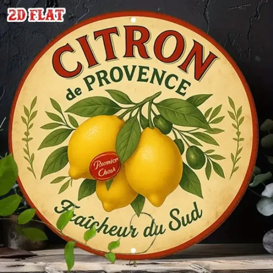 Image de Plaque ronde Citrons de Provence